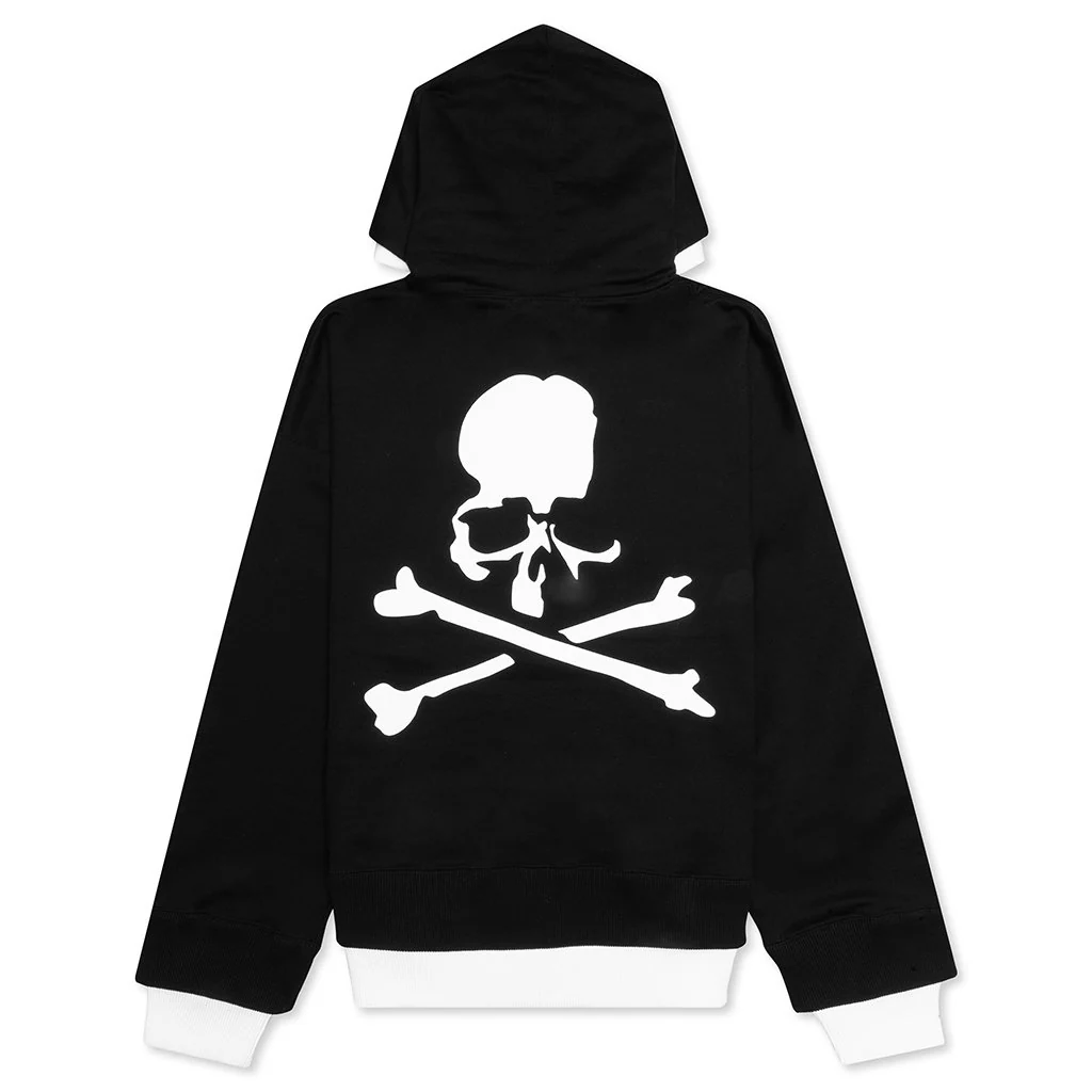 SW037 Sweatshirt - Black/White - necksoother