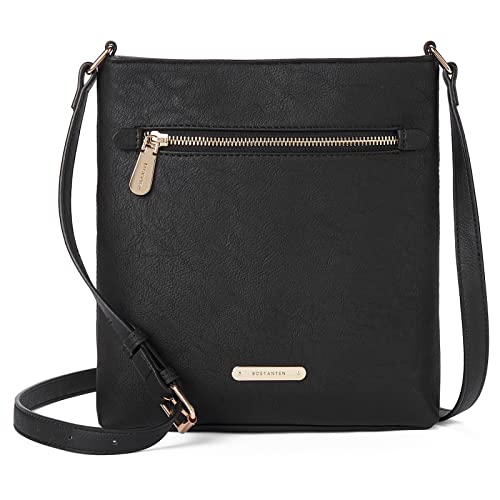 BOSTANTEN Crossbody Bags Purses for Women Trendy Soft Leather Shoulder Handbags with Adjustable Strap Zipper Pocket - necksoother