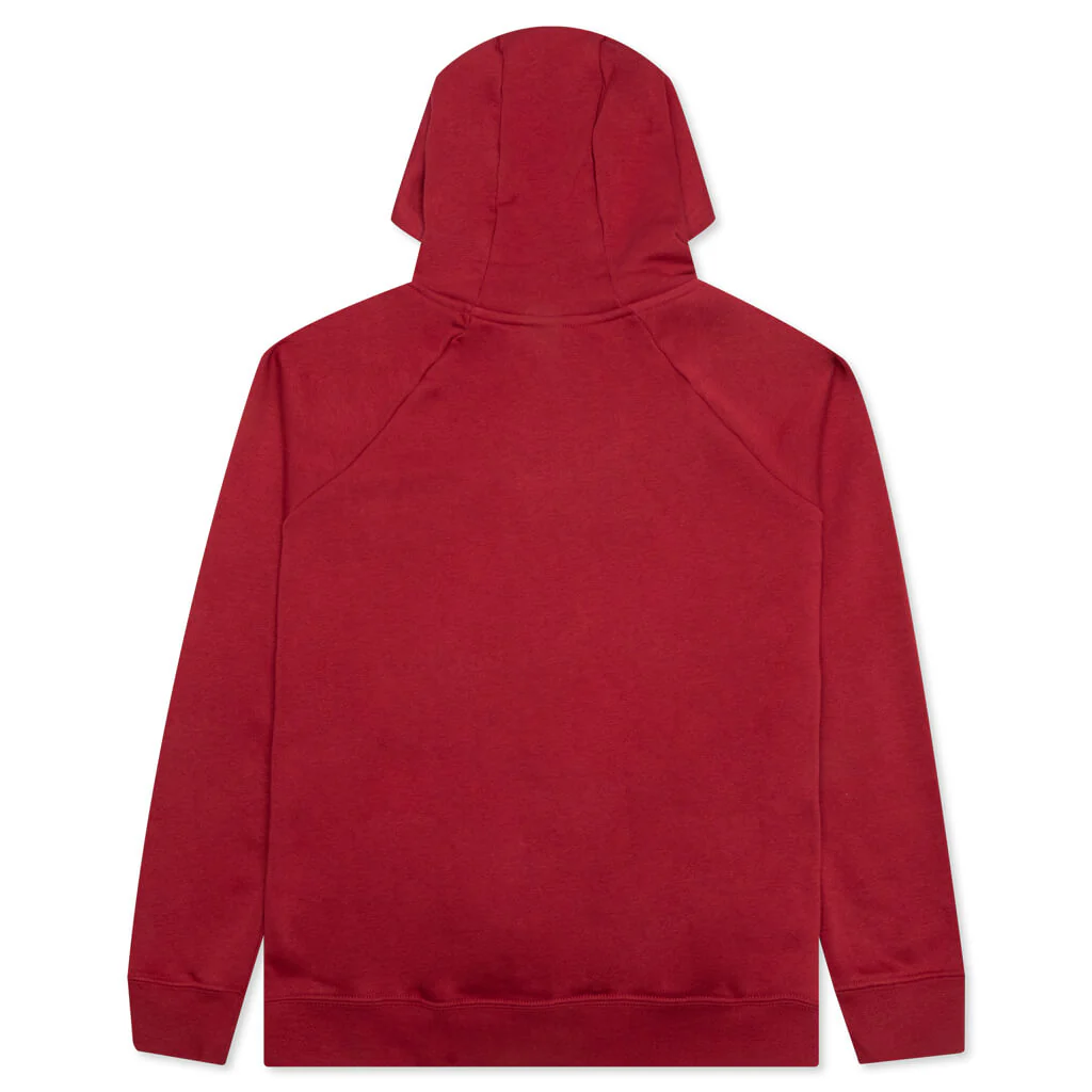 Sportswear Women's Essential Fleece Pullover Hoodie - Pomegranate/Black - necksoother
