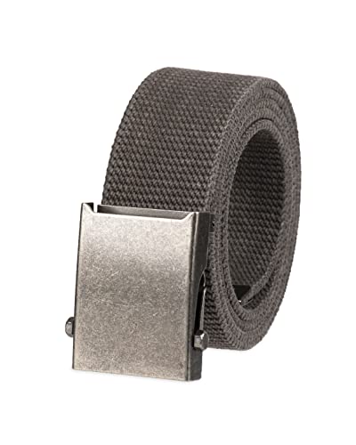 Columbia Unisex-Adult Military Web Belt-Adjustable One Size Cotton Strap and Metal Plaque Buckle - necksoother
