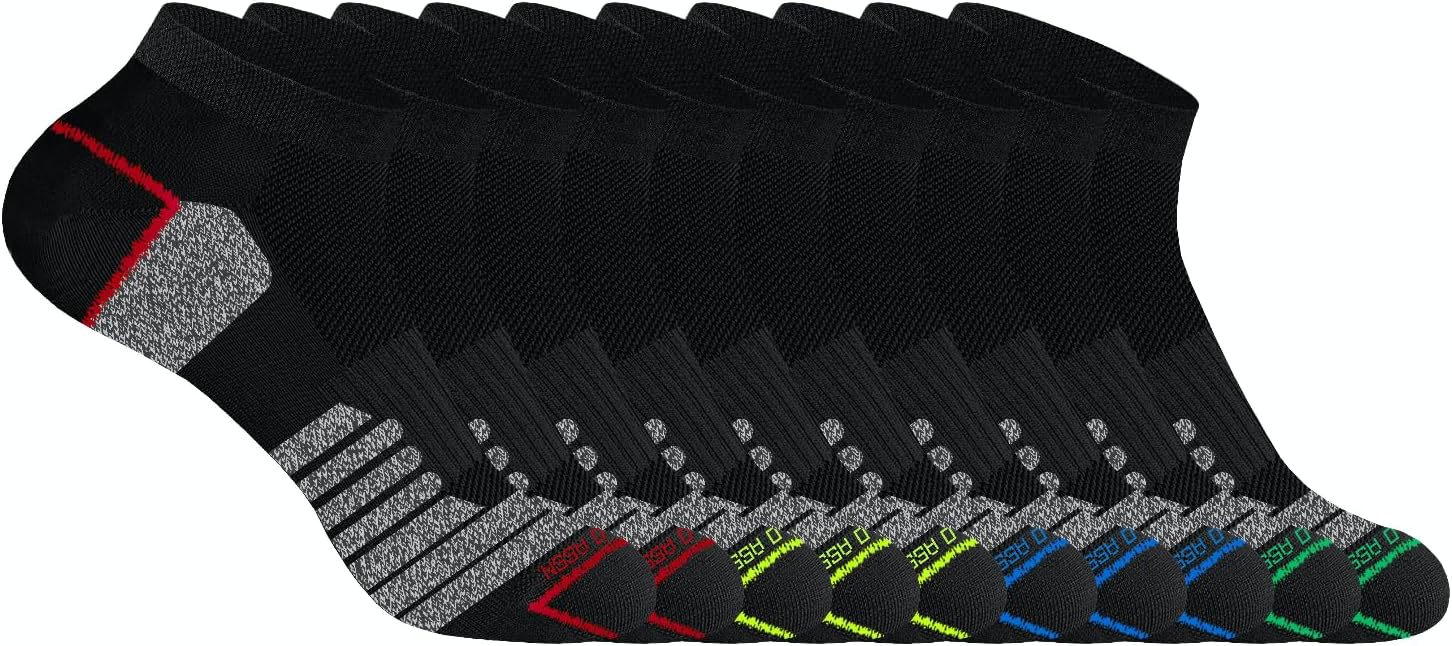 U.S. Polo Assn. 10 Pair Boy's Athletic Socks - Low Cut Moisture Control Cushion Socks - Breathable Socks - Shoe Size 4-11 - necksoother