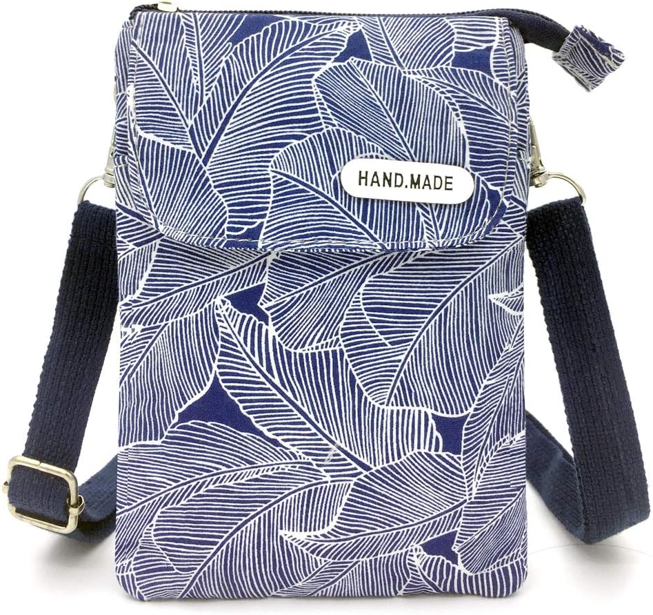 Roomy Cell Phone Purse Wallet Canvas Small Crossbody Purse Bags with Shoulder Strap For Women teen girlsl - necksoother
