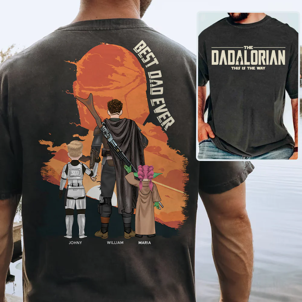 Personalized Dadalorian Shirt - Best Dad Ever Gift - Custom Father's Day Present - necksoother