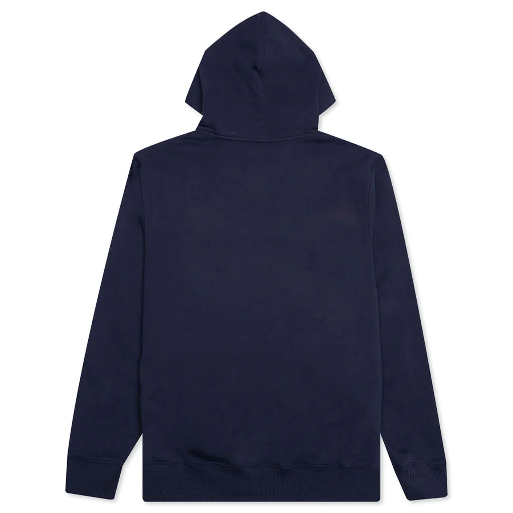 Basic Applique Hoodie - Navy - necksoother
