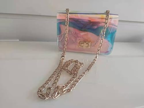 Mini Iridescent Purse for Prom Party Holographic Purses Shoulder Bag Handbags for Women - necksoother