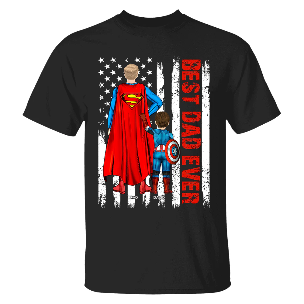 Best Dad Ever Personalized Shirt - Custom Father's Day Gifts For Dad Shirt - necksoother