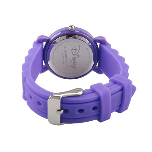 DISNEY Princess Kids' Plastic Time Teacher Analog Quartz Silicone Strap Watch - necksoother