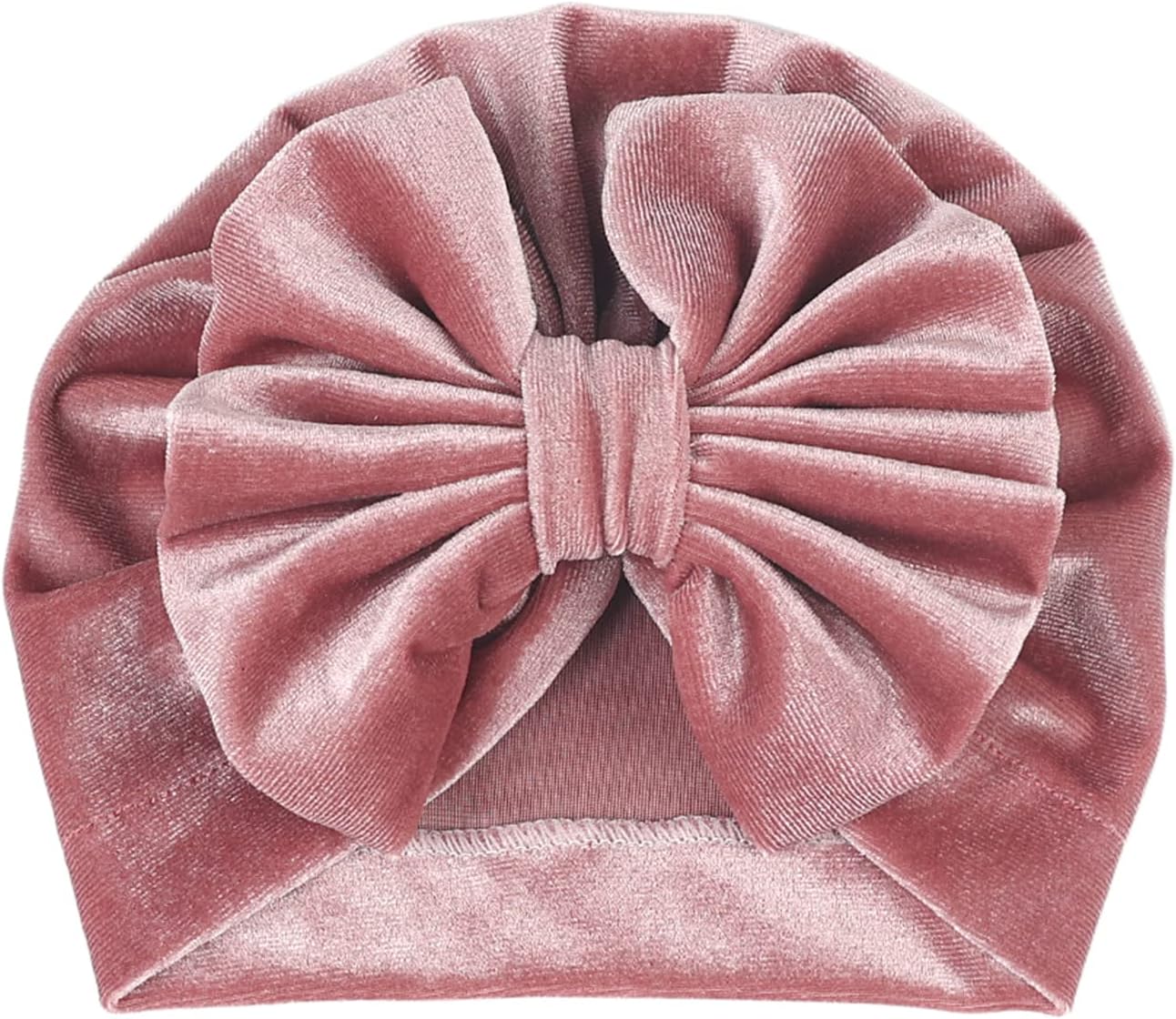 Qiansail Baby Toddler Girls Kids Velvet Hat Big Bow Hairband Headband Turban Head Wrap Cap Hair Accessories - necksoother