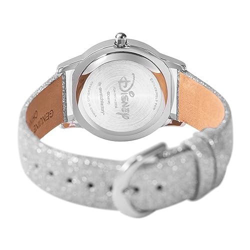 Disney Frozen Kids' Stainless Steel Time Teacher Analog Quartz Leather Strap Watch - necksoother