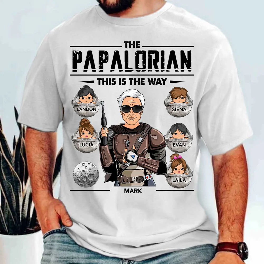 The Grandpalorian This Is The Way T-Shirt: Unique Father's Day Gift for Grandpa - necksoother