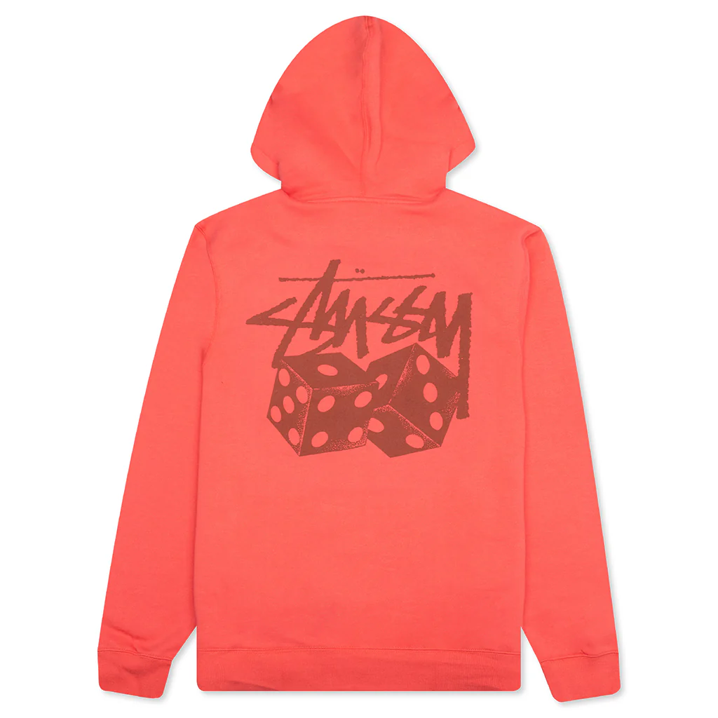 Pair of Dice Hoodie - Pale Red - necksoother