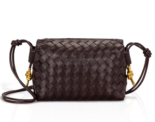 Crossbody Bags for Women Woven Small Purses Shoulder Bag for Women Leather Handbags Purses for Women - necksoother
