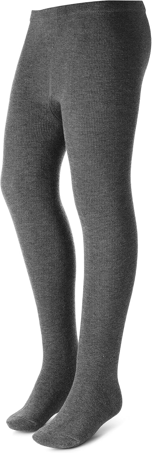 Basic Tights for Girls | Comfy. Soft Flat Tights Made from Breathable cotton| Great Tights For Uniform. or Everyday - necksoother