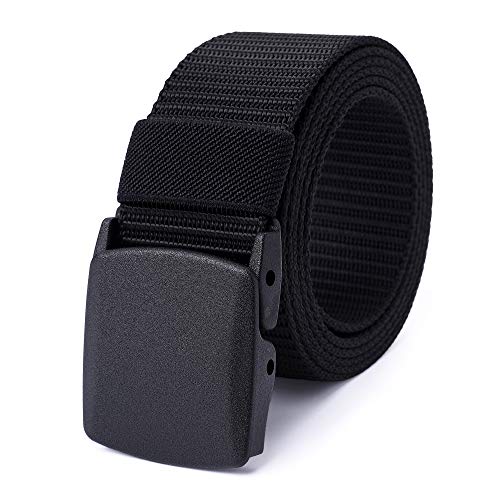 Mile High Life | Nylon Web Belt | Outdoor Military Belt | TSA YKK Safe Buckle Plastic/Metal - necksoother