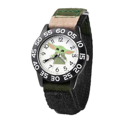 STAR WARS Kids' Plastic Time Teacher Watch. Analog Quartz Nylon Strap Watch - necksoother