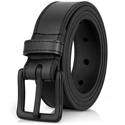 ITAY Metal Free Belt - Hypoallergenic Leather TSA Belt Strap. Sturdy Men's Adjustable Belt. Nickel Free Belt for Men - necksoother