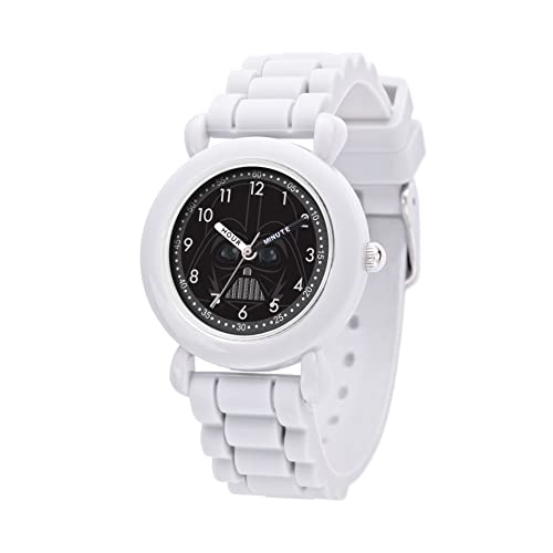 STAR WARS Kids' Plastic Time Teacher Analog Quartz Silicone Strap Watch - necksoother