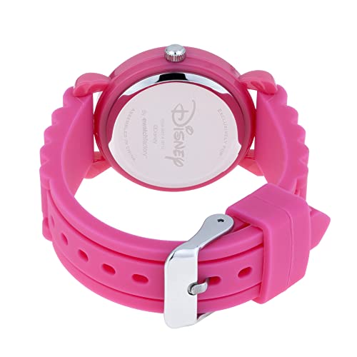 Disney Princess Kids' Plastic Time Teacher Analog Quartz Silicone Strap Watch - necksoother