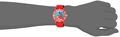 Disney Boy's 'Finding Dory' Quartz Plastic and Nylon Watch. Color:Red (Model: W002745) - necksoother