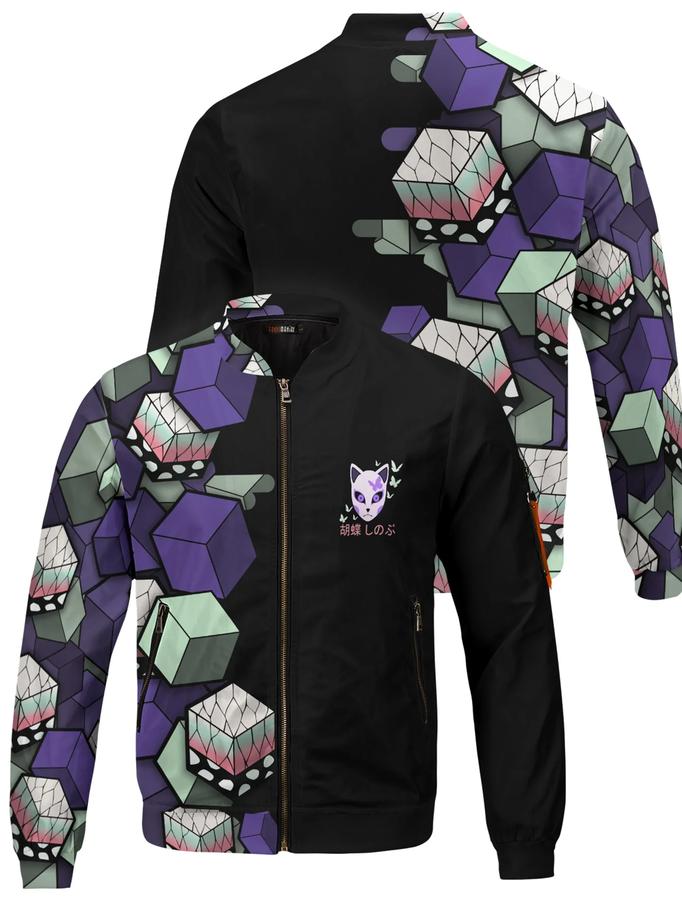 Shinobu Cube Bomber Jacket - necksoother