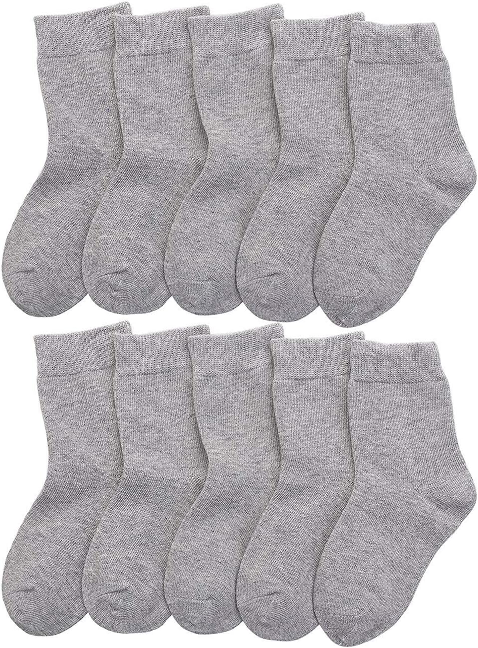 CHUNG Toddler Boys Girls 8/10 Pack Athletic Cotton Basic Crew Socks Autumn School Uniform Casual Sports - necksoother