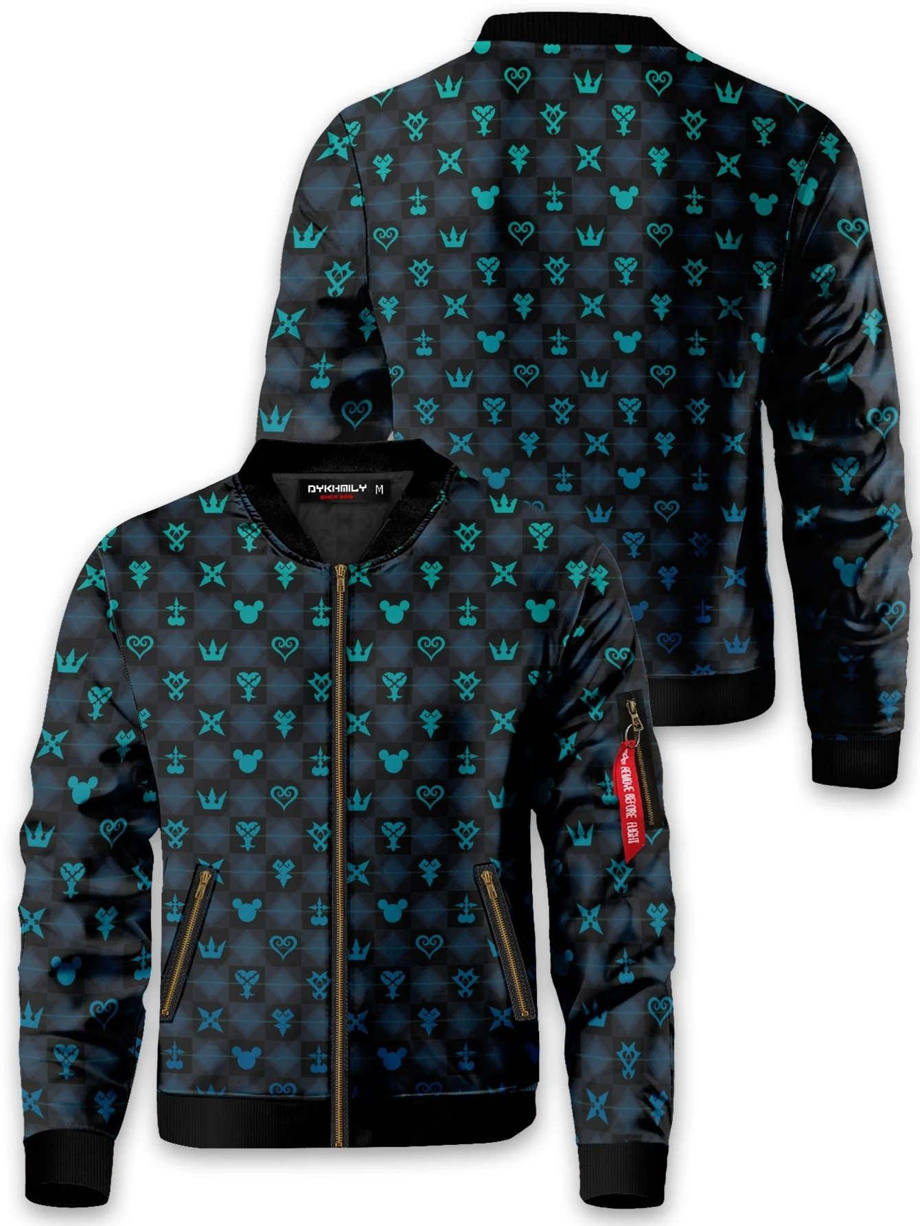 Khearts Pattern Bomber Jacket - necksoother
