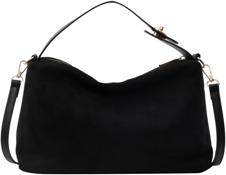 Suede Shoulder Bag for Women Brown Suede Purse 2024 Fall Purse Crossbody Satchel Bag Retro Suede Top-handle Handbag - necksoother