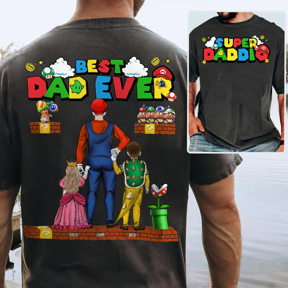 Personalized Super Daddio Shirt. Best Dad Ever Shirt. Father's Day Gift - necksoother