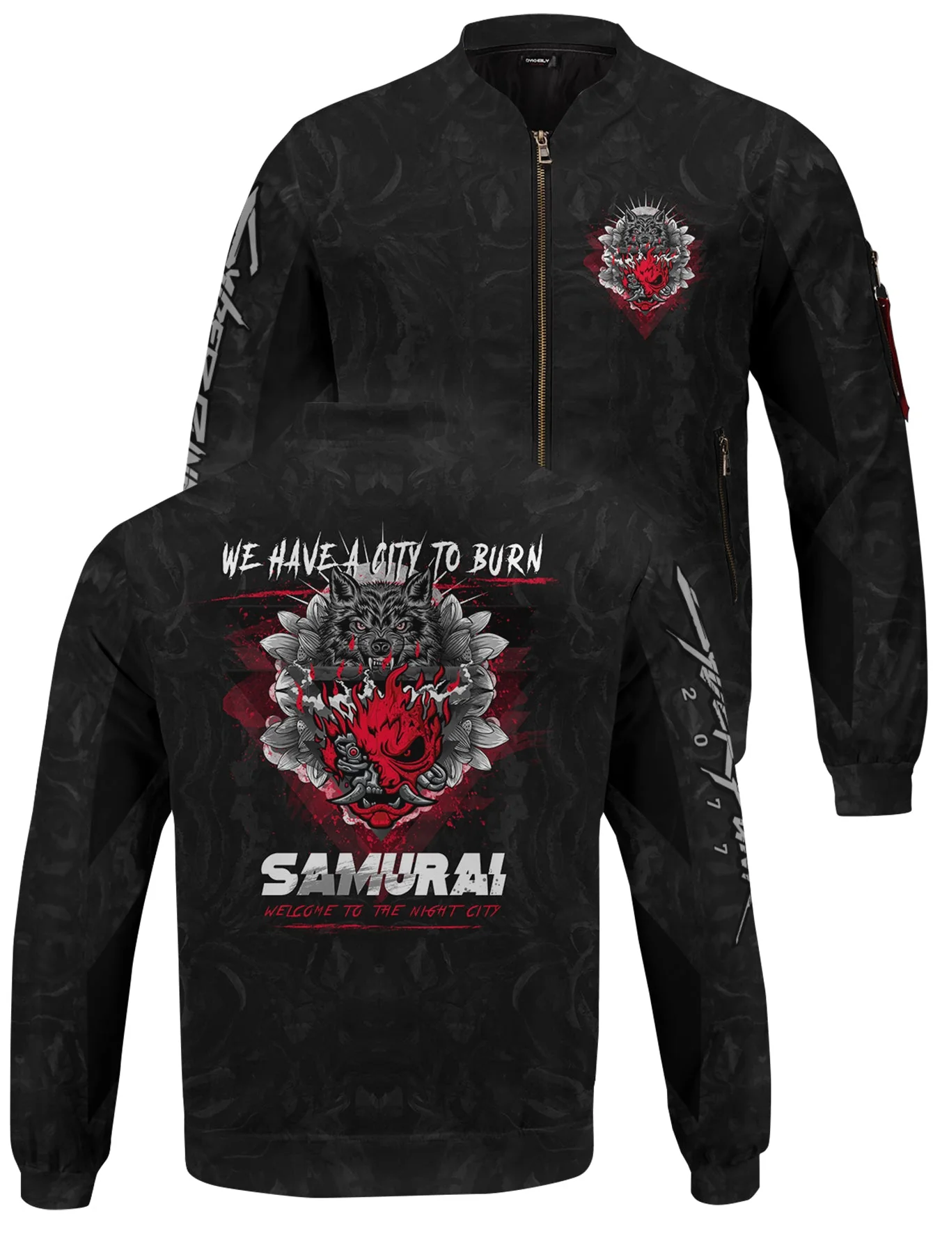 Cyber Samurai Bomber Jacket - necksoother