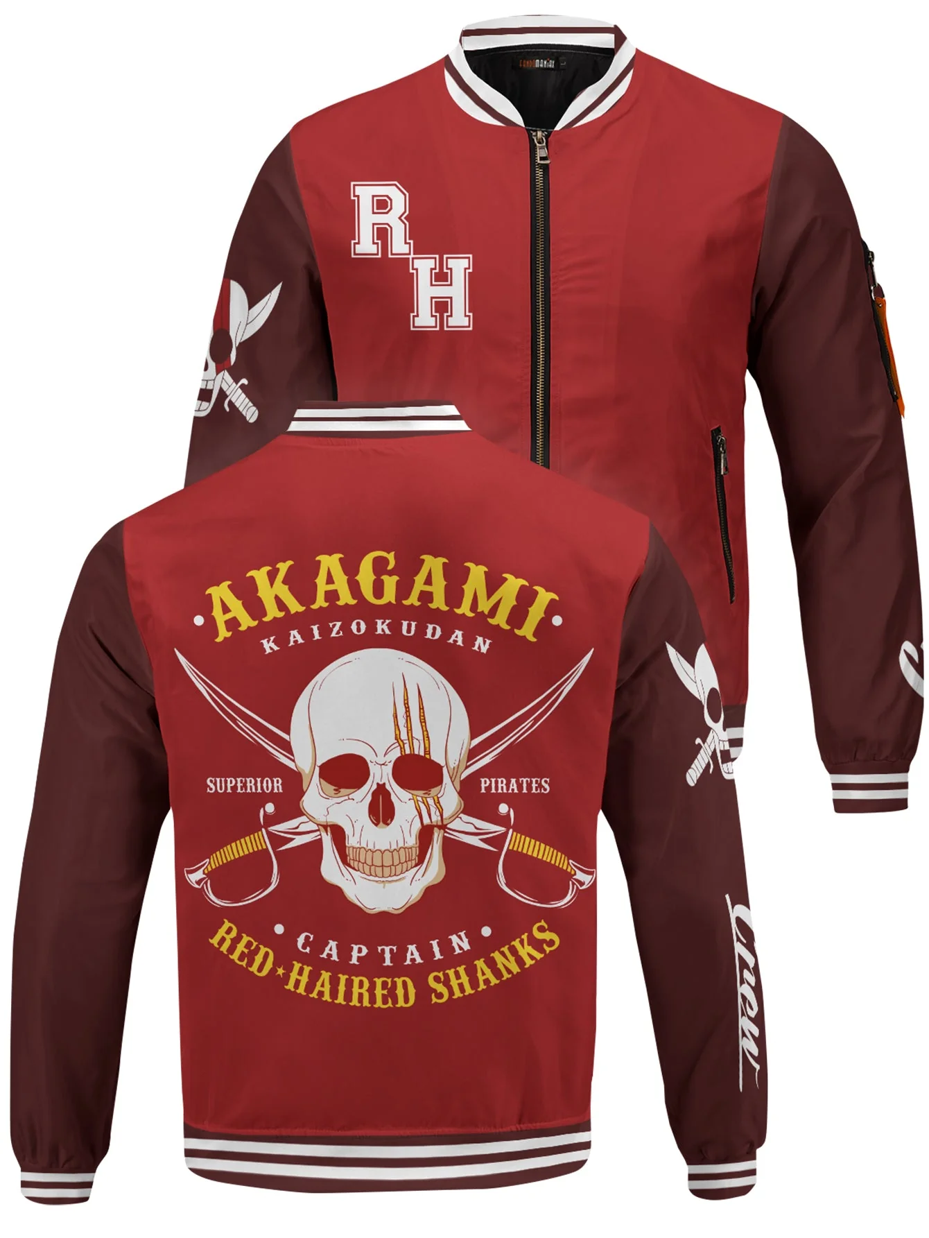Red Hair Jersey Bomber Jacket - necksoother