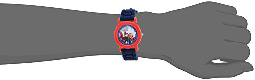 MARVEL Captain America Kids' WMA000237 Avenger Analog Display Analog Quartz Blue Watch - necksoother