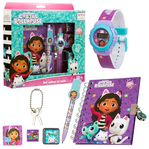 Gabby's Dollhouse Kids Watch and Accessories Set - Fun and Colourful Digital Watch - Cute Girls Gifts - necksoother