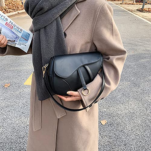 JBB Women Saddle Shoulder Bag Clutch Purse Small Crossbody Bag Satchel Bags Handbag PU Leather - necksoother