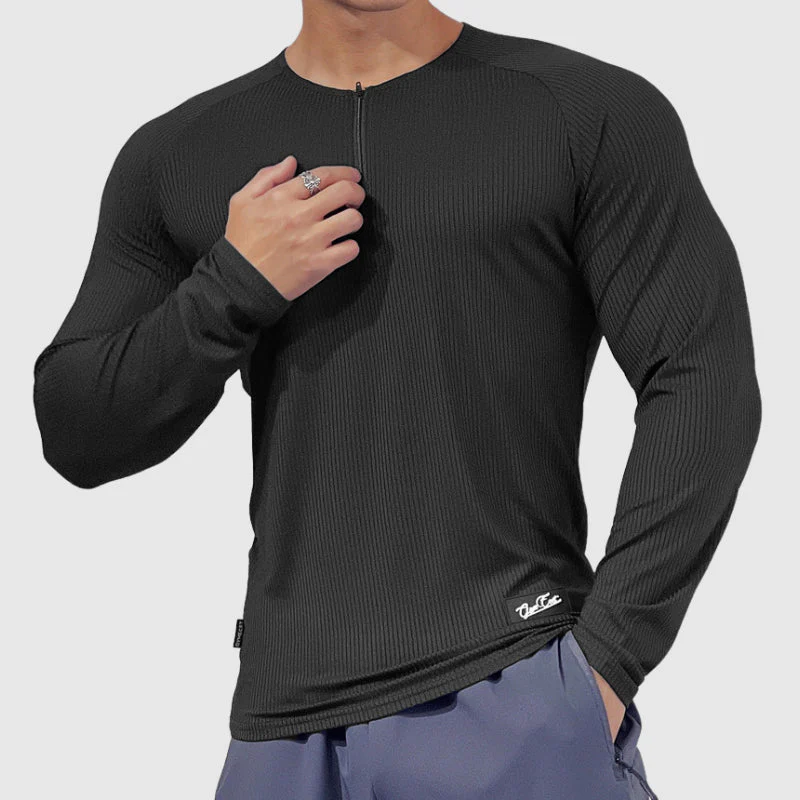Hansley Zip Up Gym Shirt - necksoother