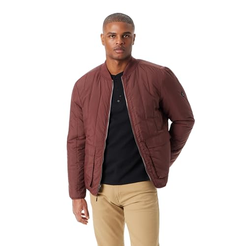 BASS OUTDOOR Men's Reversible Liner Bomber Jacket with Pocket on Both Sides Standard - necksoother