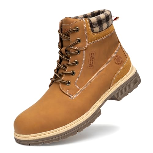 ANJOUFEMME Winter Hiking Boots Men Waterproof. Warm Work Trekking Boots for Men - necksoother
