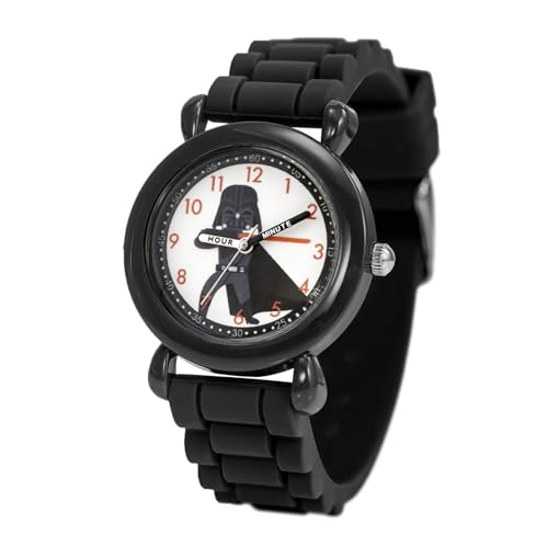 STAR WARS Kids' Plastic Time Teacher Watch. Analog Quartz Silicone Strap Watch - necksoother