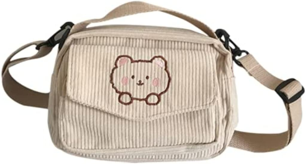 GGOOB Kawaii Purse Crossbody Bag Kawaii Wallet Kawaii Crossbody Bag Kawaii Corduroy Purse - necksoother