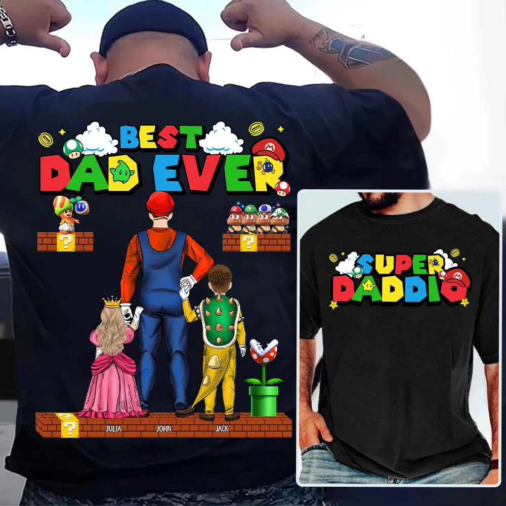 Personalized Super Daddio Shirt. Best Dad Ever Shirt. Father's Day Gift - necksoother