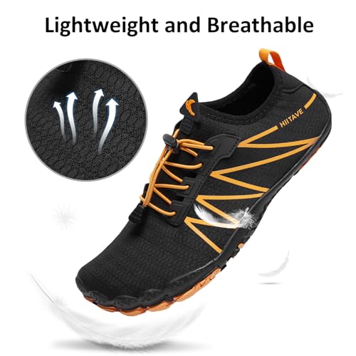 HIITAVE Men Barefoot Water Shoes Beach Aqua Socks Quick Dry for Outdoor Sport Hiking Swiming Surfing - necksoother