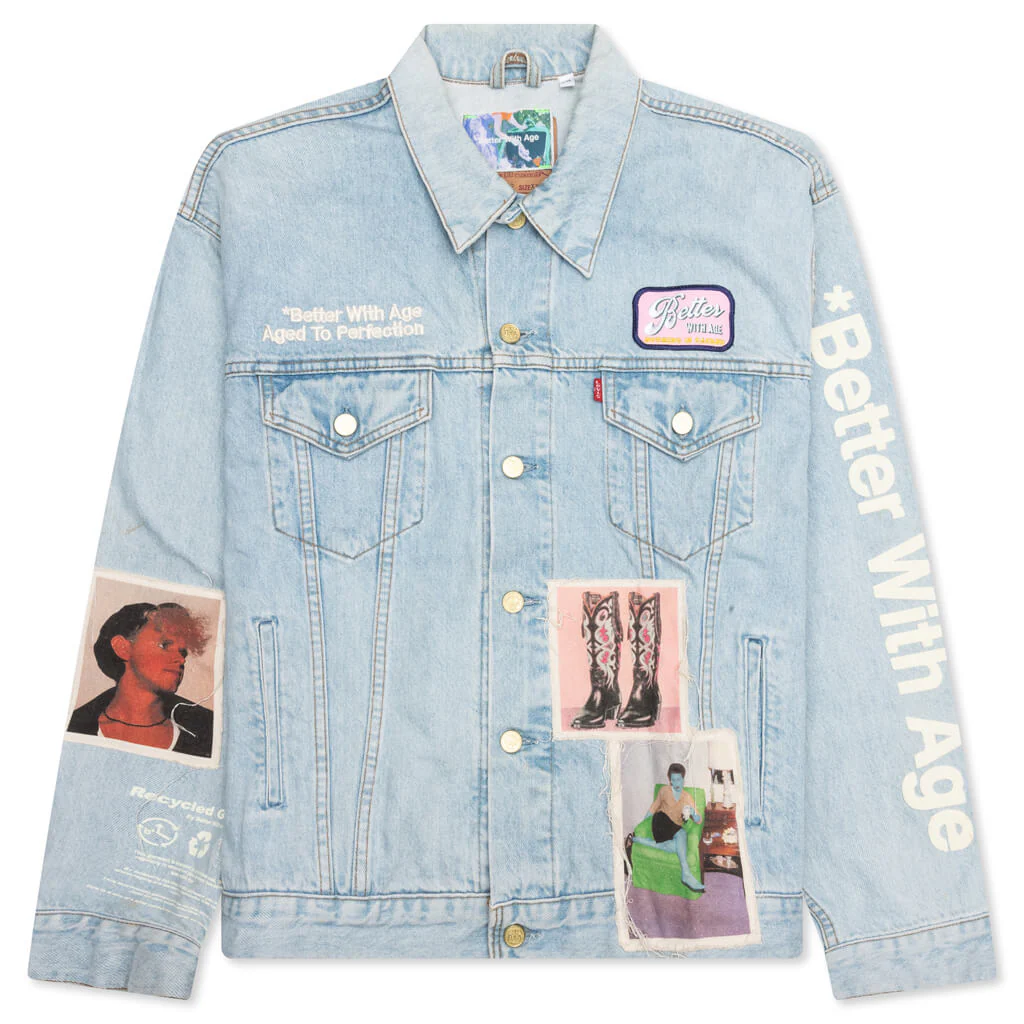 Portrait Denim Jacket - Multi - necksoother