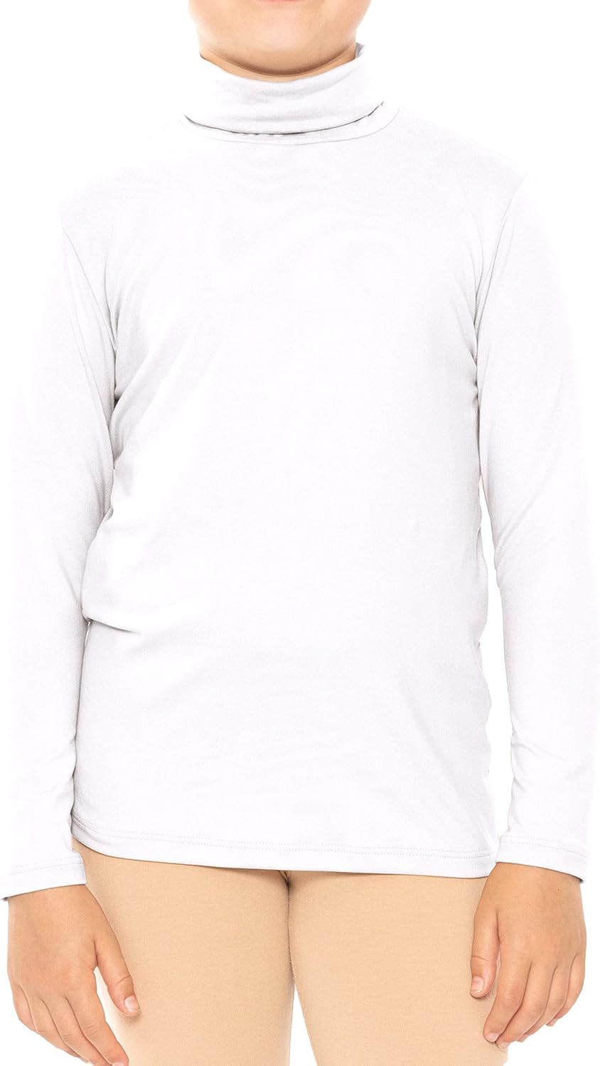 STRETCH IS COMFORT Girl's Oh So Soft Long Sleeve Turtleneck | Youth Size 2-16 - necksoother