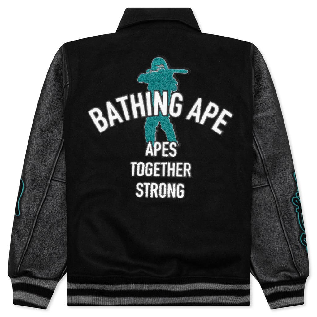 Bape Varsity Jacket - Black - necksoother