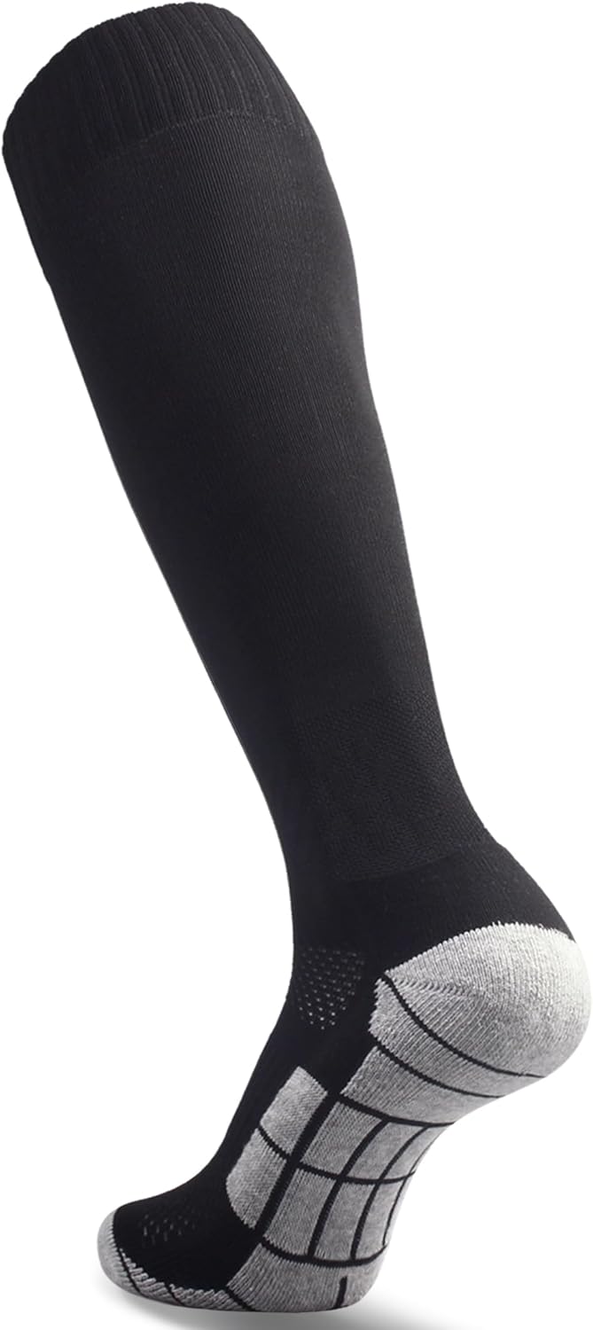 CWVLC Soccer Socks (1/3/5 pairs) Team Sport Knee High Socks for Adult Youth Kids - necksoother