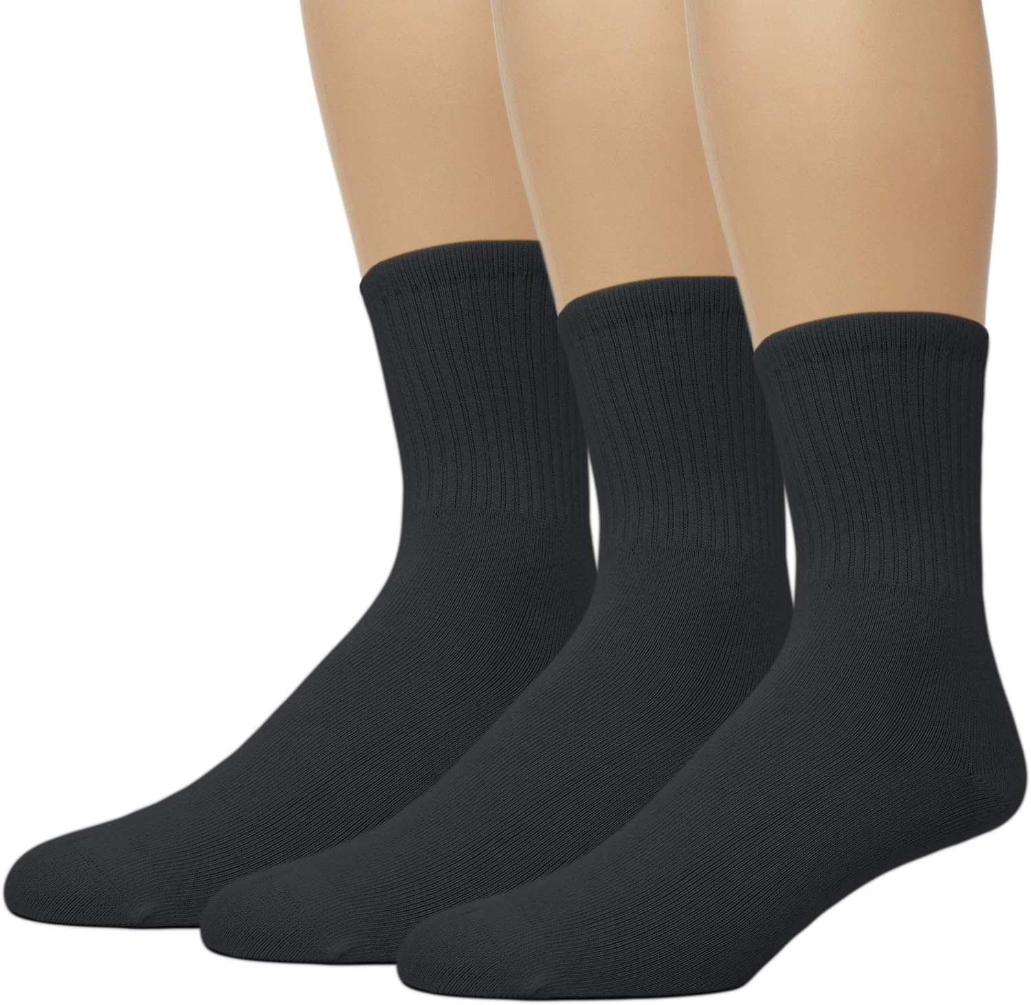 EMEM Apparel Unisex Kids Soft Cotton Crew Casual School Uniform Socks for Boys and Girls 3-Pack - necksoother