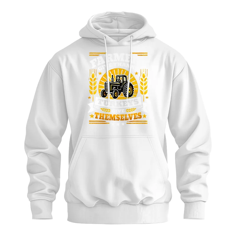 Farmers Give Thanks Turkeys Give Themselves - Unisex Heavy Blend? Hooded Sweatshirt - necksoother