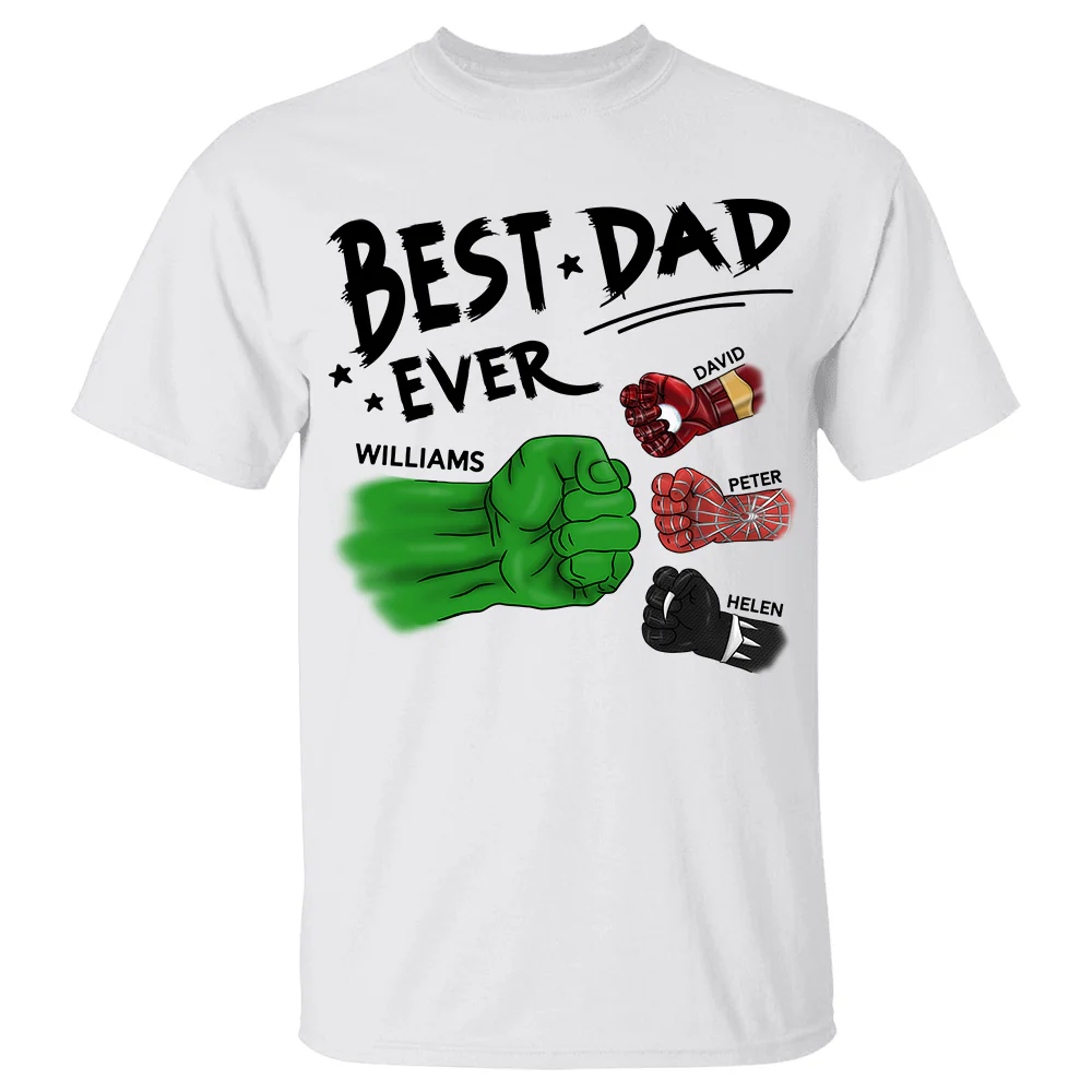 Best Dad Ever Personalized Shirt Gift For Dad - Custom Father's Day Gift - Birthday Gift Idea - necksoother