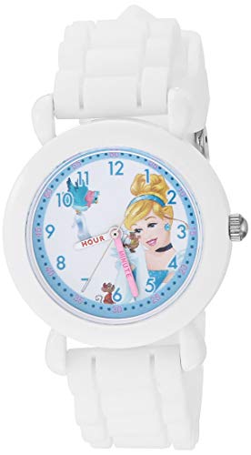 Disney Princess Kids' Plastic Time Teacher Analog Quartz Silicone Strap Watch - necksoother