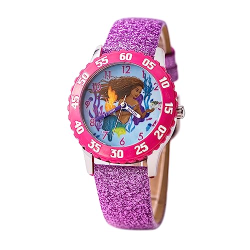 DISNEY The Little Mermaid Live Action Kids' Time Teacher Analog Quartz Watch - necksoother