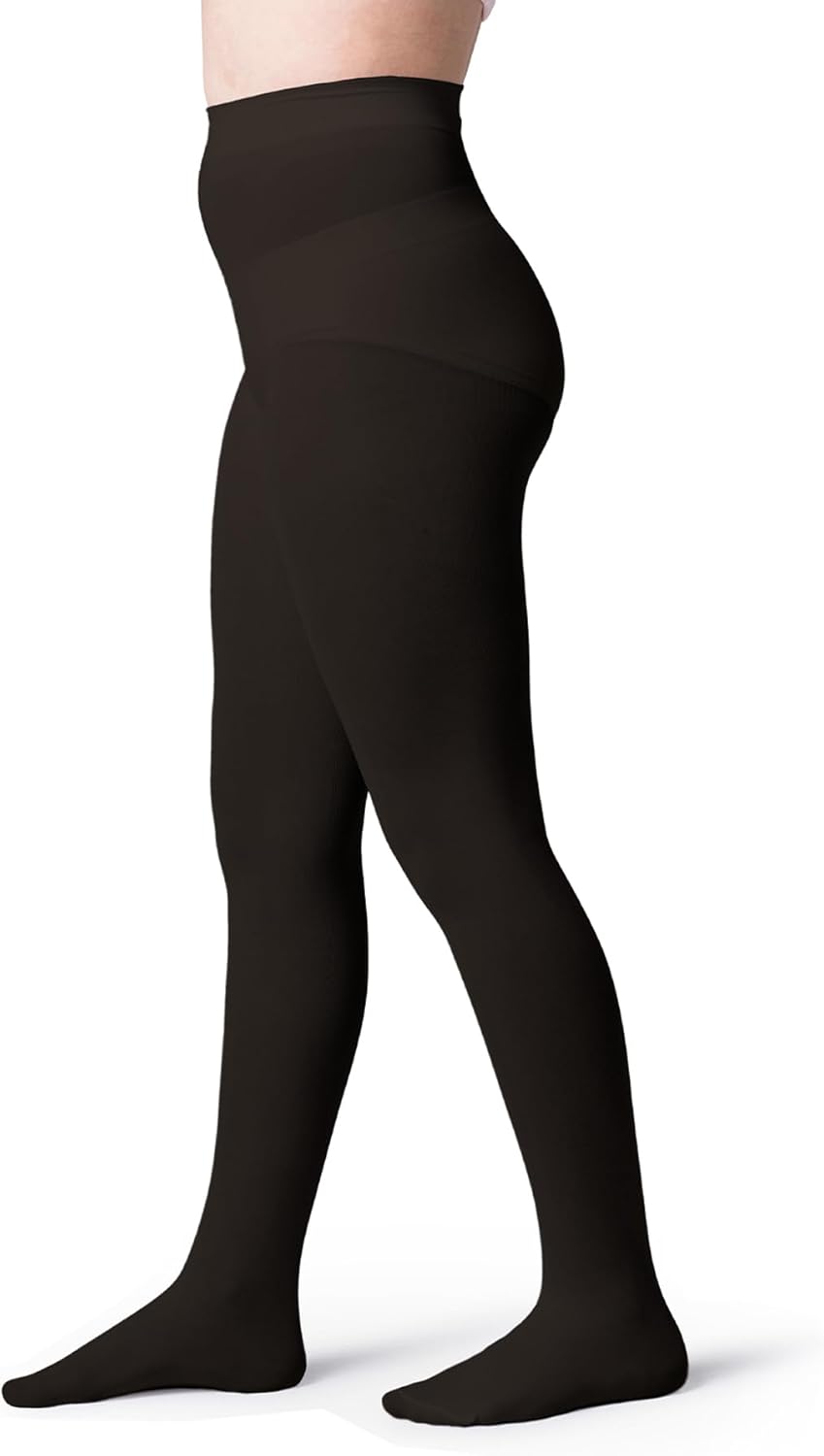 Silky Toes Girls' Opaque Microfiber Tights 1 or 2 Pairs Black White or Colored Nylon Stockings for Kids and Toddlers - necksoother